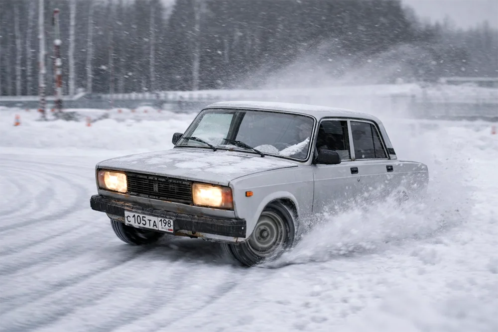 Жига на треке, сессия дрифта